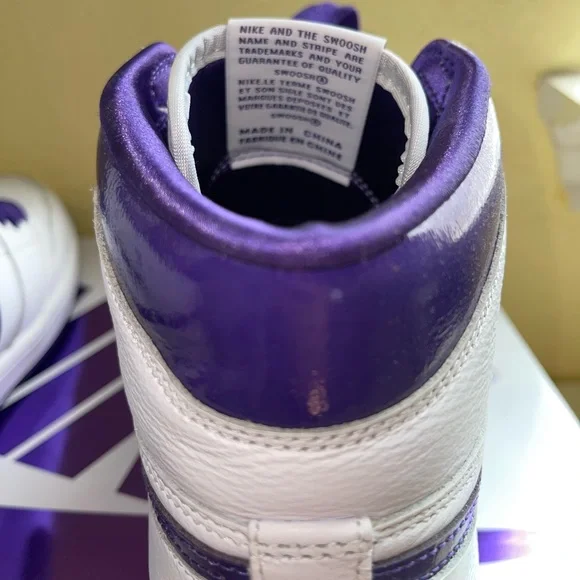 Nike Court Purple Jordan 1 sz 10 - Picture 4 of 5